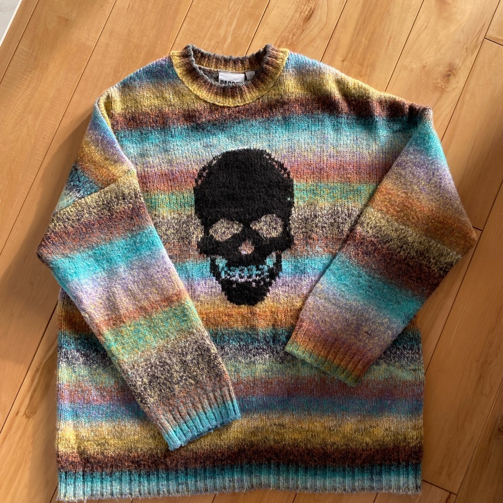 RAGGED Multicolor Skull baggy Sweater